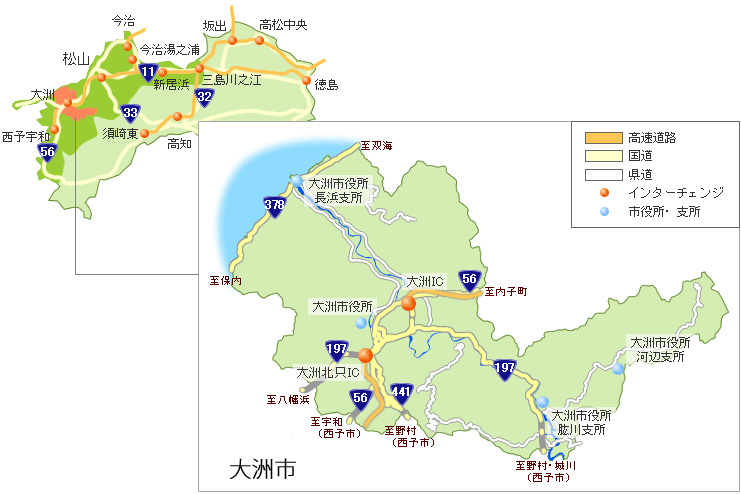 四国内アクセスマップ