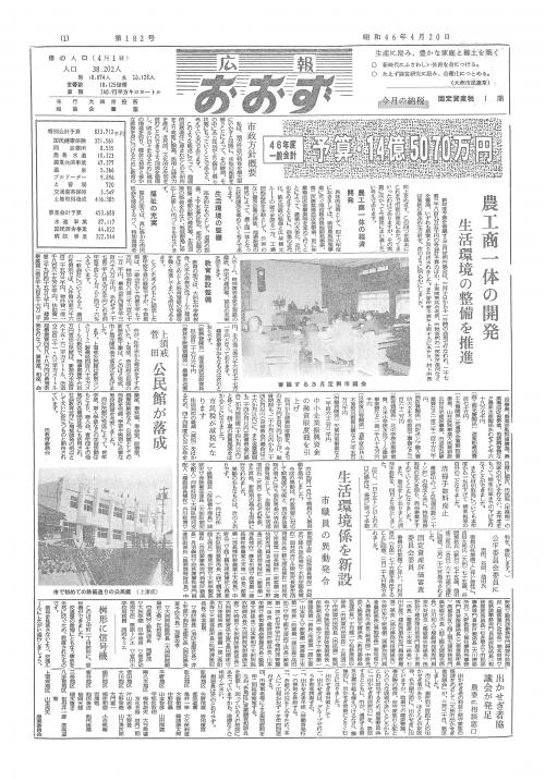 旧広報大洲昭和46年4月号表紙