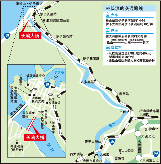 去长滨大桥的交通路线
