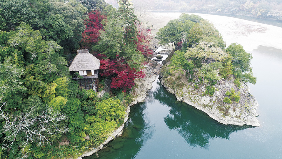 Garyu Sanso Garden looking down from the sky