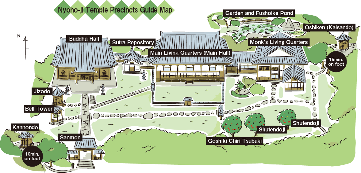 Nyoho-ji Temple Precincts Guide Map