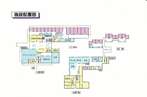 施設内の配置図