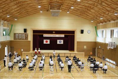 新谷中学校屋内運動場お披露目会の画像