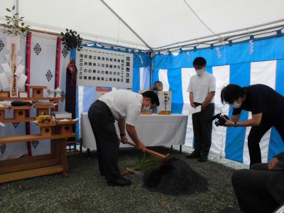 平小学校屋内運動場改築工事安全祈願祭