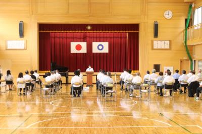 粟津小学校屋内運動場お披露目式