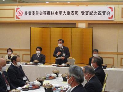 挨拶する二宮市長