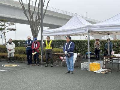 挨拶する二宮市長