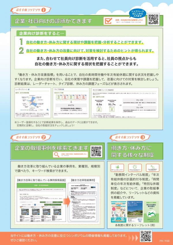 使い方リーフレットの裏面