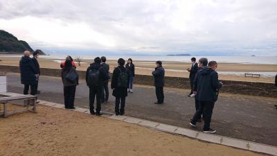 父母ヶ浜での視察の様子