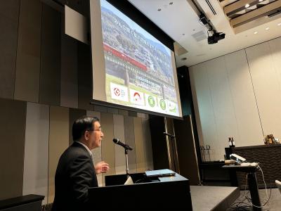 大洲市の近況報告をする二宮市長