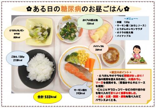 糖尿病ある日のお昼ご飯1