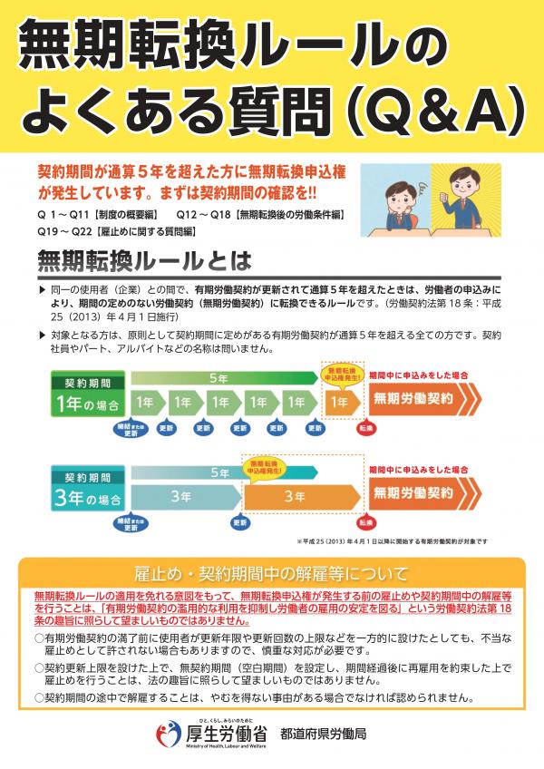 無期転換ルールの よくある質問（Q＆A）