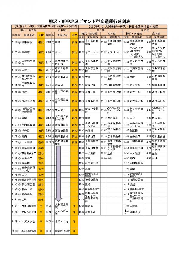 時刻表
