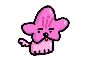 つつじ犬のイラスト