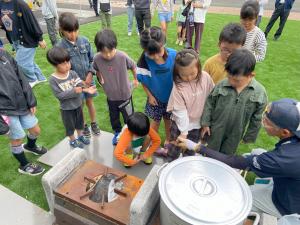 火おこし体験③