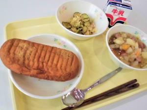 揚げパンの献立