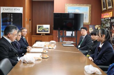 大洲農高表敬訪問