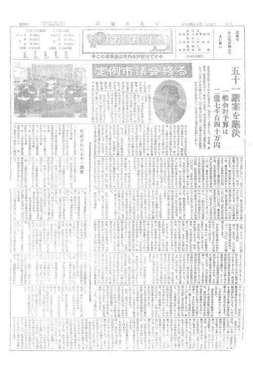 旧広報大洲昭和35年4月号表紙