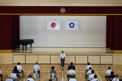 ８月１１日　長浜中学校お披露目会