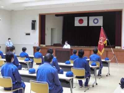 ７月３０日　消防団新入団員説明会