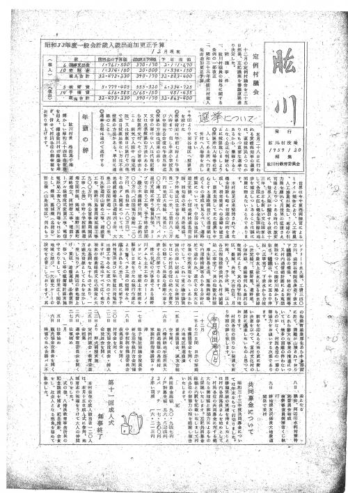 肱川昭和34年1月号1ページ目