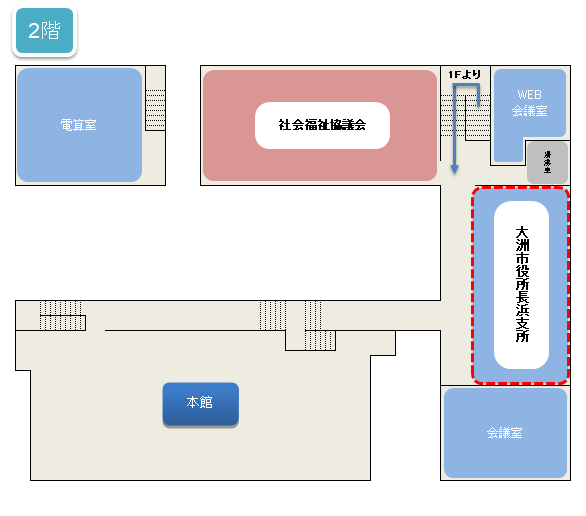 長浜支所2階配置