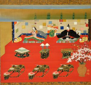 雛飾り図（若宮勝鵾画）